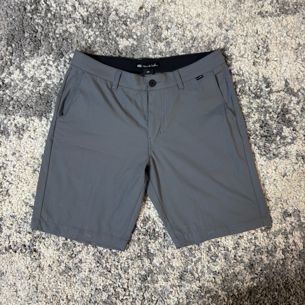 Travis Mathew Gray Flat Front Men Shorts